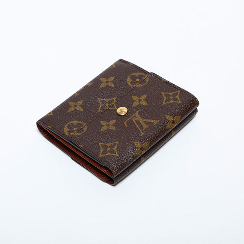 ルイ・ヴィトン LOUIS VUITTON モノグラム 2002年製 ポルトモネ・ビエ・カルトクレディ 三つ折り財布 ブラウン WS22260
