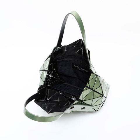 Issey Miyake CARAT BAOBAO Metallic Handbag green WS22263
