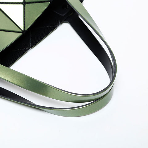 Issey Miyake CARAT BAOBAO Metallic Handbag green WS22263