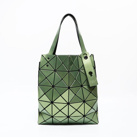 Issey Miyake CARAT BAOBAO Metallic Handbag green WS22263
