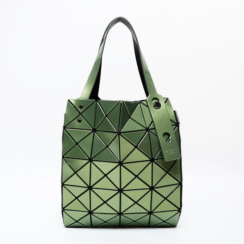 Issey Miyake CARAT BAOBAO Metallic Handbag green WS22263