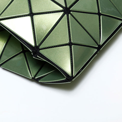 Issey Miyake CARAT BAOBAO Metallic Handbag green WS22263