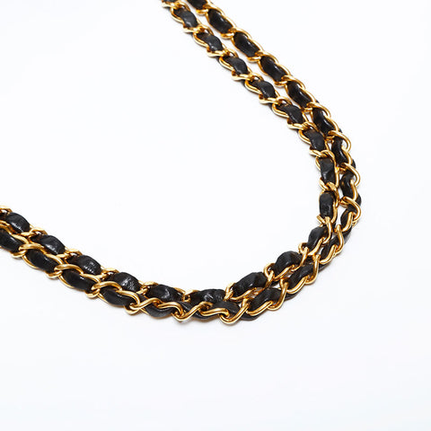 CHANEL No. 3 1994-1996 Lambskin Matelasse Flap Shoulder Bag black WS22268