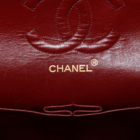 CHANEL Lambskin Matelasse 9.8" Double Flap Chain Bag, No. 1, 1989-1991 Shoulder Bag black WS22270