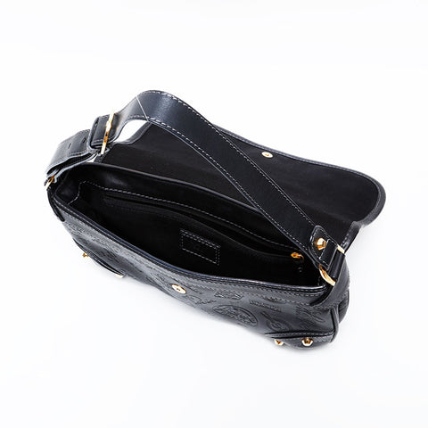 LOEWE logo leather Shoulder Bag black WS22272