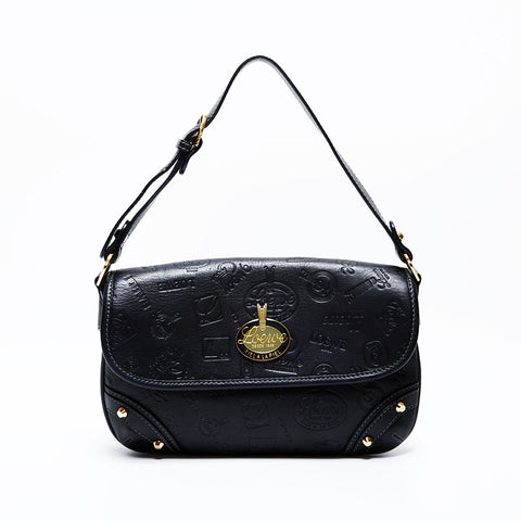 LOEWE logo leather Shoulder Bag black WS22272