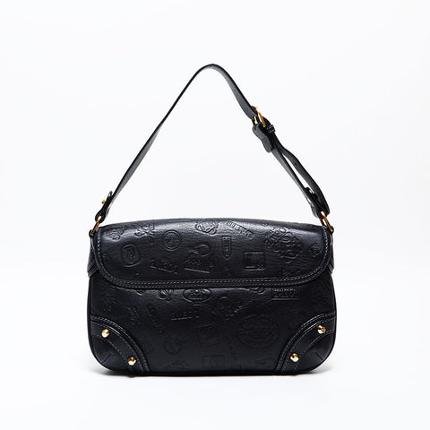 LOEWE logo leather Shoulder Bag black WS22272