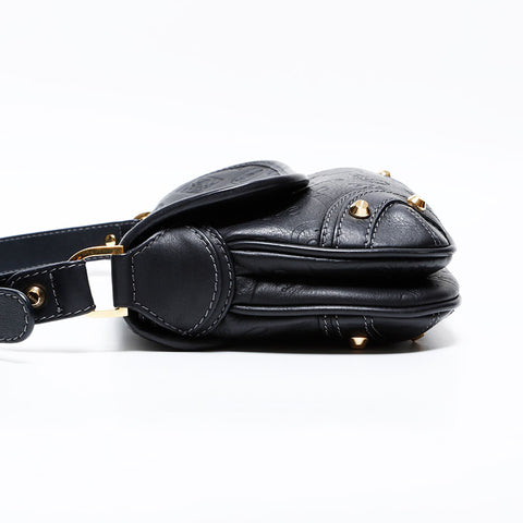 LOEWE logo leather Shoulder Bag black WS22272
