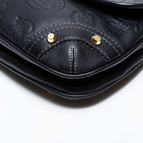 LOEWE logo leather Shoulder Bag black WS22272
