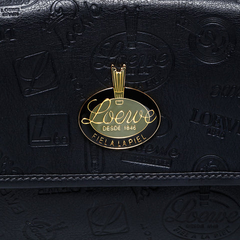 LOEWE logo leather Shoulder Bag black WS22272