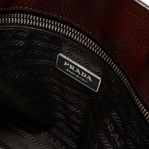 PRADA leather Shoulder Bag Brown WS22275