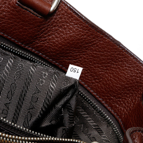 PRADA leather Shoulder Bag Brown WS22275