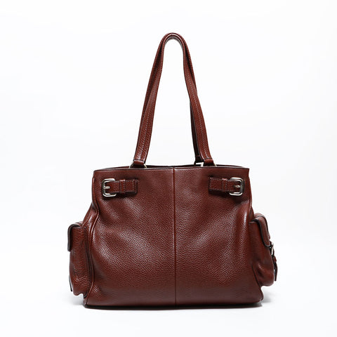 PRADA leather Shoulder Bag Brown WS22275