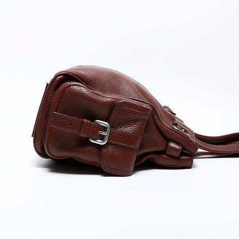 PRADA leather Shoulder Bag Brown WS22275