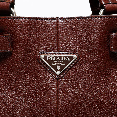 PRADA leather Shoulder Bag Brown WS22275