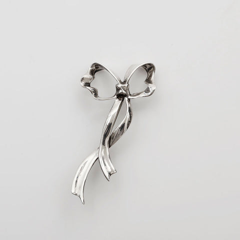 TIFFANY&Co. Ribbon 925 Brooch Silver WS22277