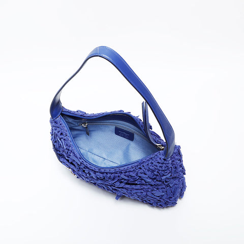 Salvatore Ferragamo Gancini Braided Hobo Shoulder Bag purple WS22283