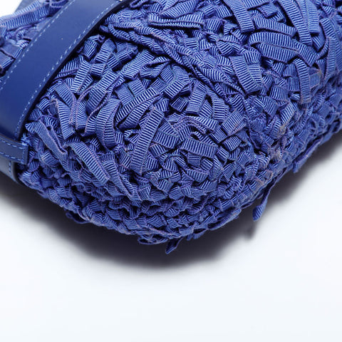 Salvatore Ferragamo Gancini Braided Hobo Shoulder Bag purple WS22283