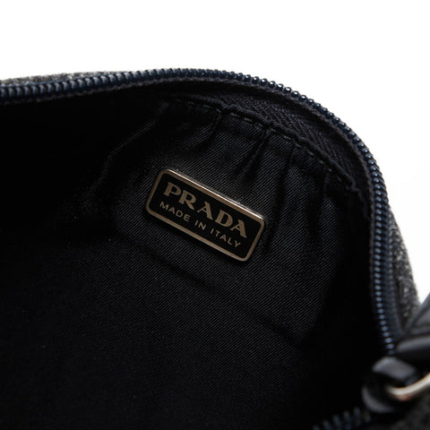 PRADA Wool Sport Hobo Handbag gray WS22286