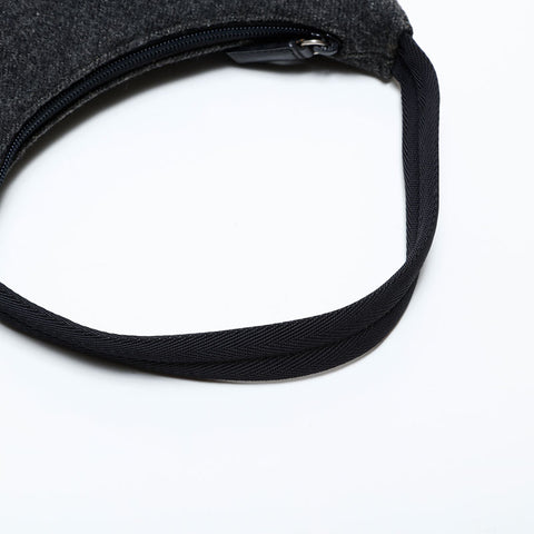 PRADA Wool Sport Hobo Handbag gray WS22286