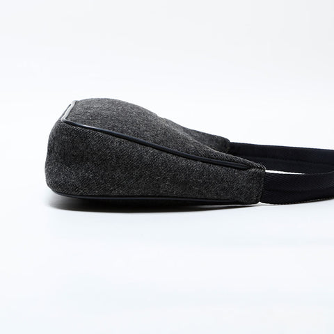 PRADA Wool Sport Hobo Handbag gray WS22286