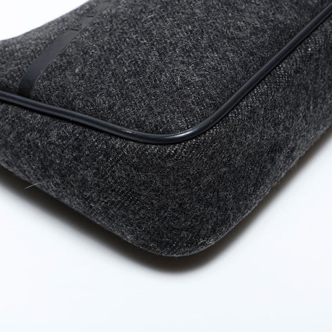 PRADA Wool Sport Hobo Handbag gray WS22286