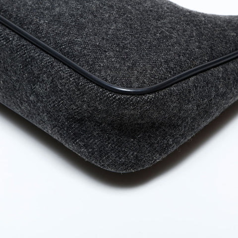 PRADA Wool Sport Hobo Handbag gray WS22286