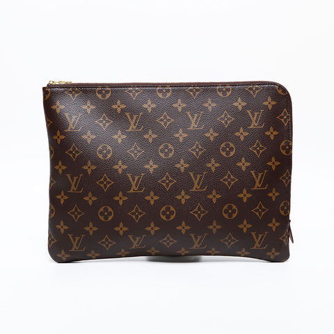LOUIS VUITTON 2017 Monogram Etui Voyage MM Clutch bag Brown WS22287