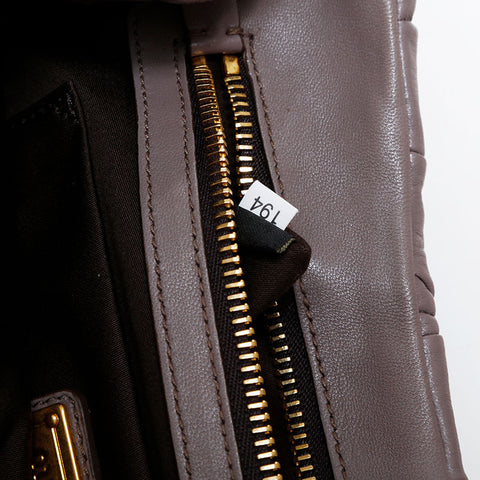 Miu Miu Matelasse Leather 2way Handbag gray WS22288