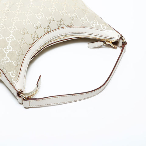 極美品 グッチ GUCCI GGスプリーム スエード ショルダーバッグ ベージュ WS22289