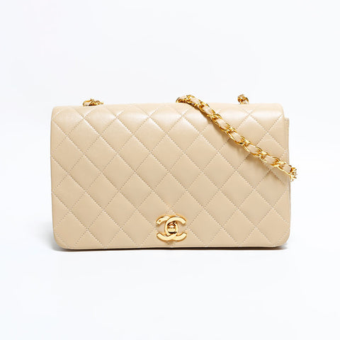CHANEL No. 1 1986-1988 Lambskin Matelasse Full Flap 9.1