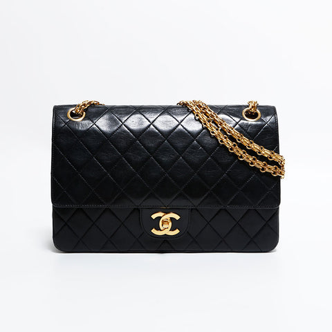 CHANEL Double Flap Matelasse Lambskin Timeless 9.8