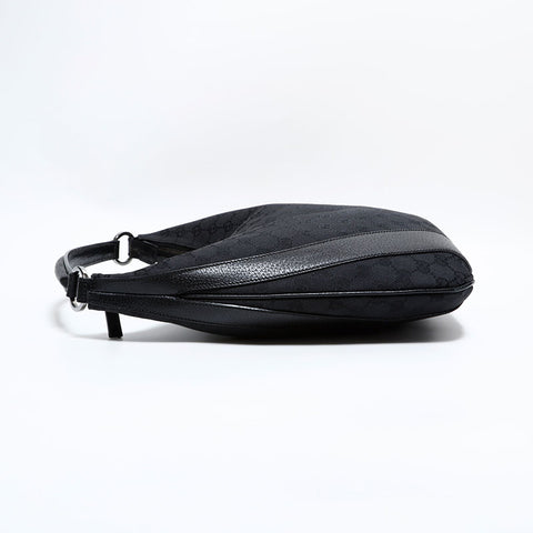 GUCCI GG Canvas Hobo Shoulder Bag black WS22297