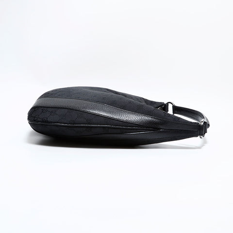 GUCCI GG Canvas Hobo Shoulder Bag black WS22297