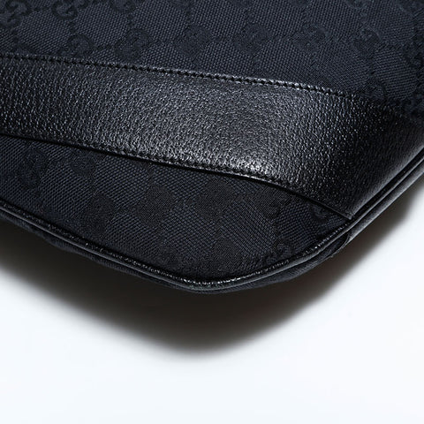 GUCCI GG Canvas Hobo Shoulder Bag black WS22297
