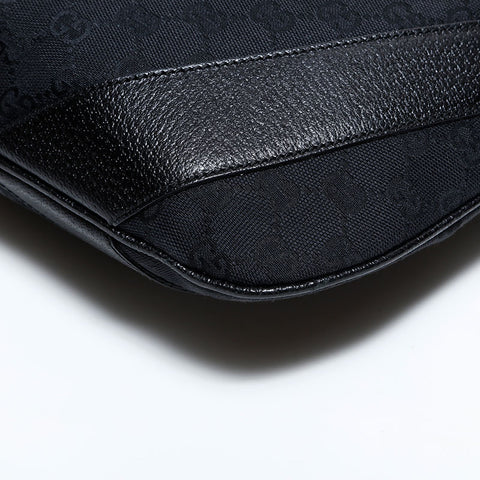 GUCCI GG Canvas Hobo Shoulder Bag black WS22297