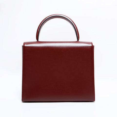 CARTIER Leather Must Do Handbag Red WS22299