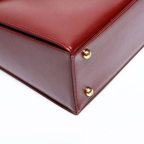 CARTIER Leather Must Do Handbag Red WS22299