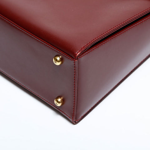 CARTIER Leather Must Do Handbag Red WS22299