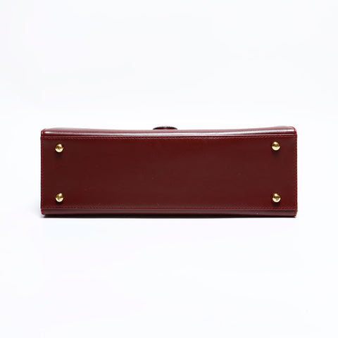 CARTIER Leather Must Do Handbag Red WS22299