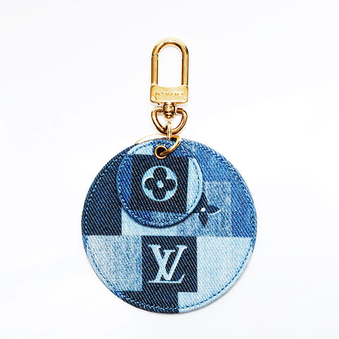 LOUIS VUITTON Monogram Denim Porte-Cle 2019 key ring blue WS22302