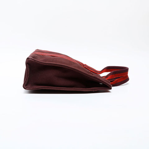 HERMES Fool to PM Canvas Handbag Brown WS22307