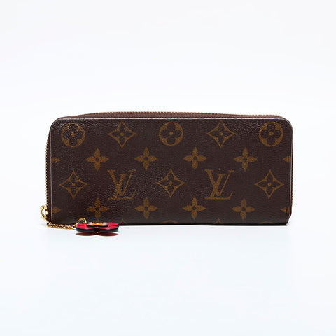 LOUIS VUITTON 2017 Monogram Portefeuille Clemence Purse Brown WS22311