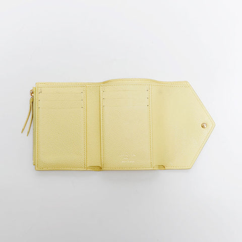 LOUIS VUITTON Monogram Empreinte Portefeuille Victorine Tri-fold wallet yellow WS22312