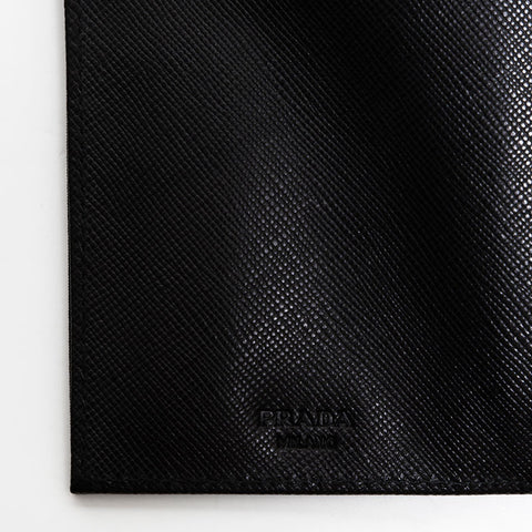 PRADA Nylon triangle logo Tri-fold wallet black WS22313