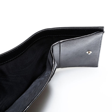 PRADA Nylon triangle logo Tri-fold wallet black WS22313