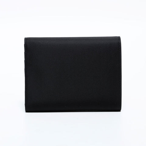PRADA Nylon triangle logo Tri-fold wallet black WS22313