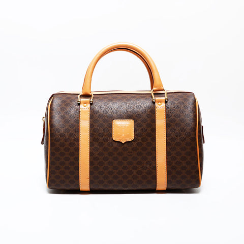 CELINE PVC Macadam Boston bag Brown WS22318