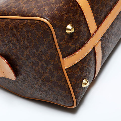 CELINE PVC Macadam Boston bag Brown WS22318