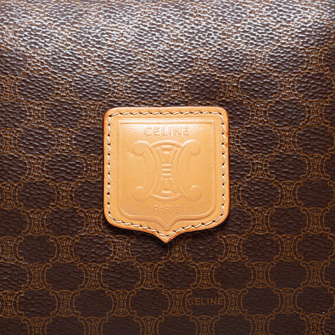 CELINE PVC Macadam Boston bag Brown WS22318